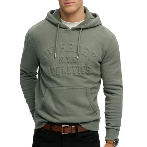 Bluza z kapturem Superdry Athletic Emboss Relaxed. Zielone bluzy z kapturem Superdry, l, z aplikacjami, z bawełny, z kapturem. Za 359.45 zł.