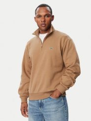 Lacoste Bluza SH8866 Brązowy jasny Regular Fit. Brązowe bluzy LACOSTE, m, bez wzorów, z bawełny, bez kaptura. Za 639.99 zł.