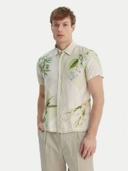 Guess Koszula M6GH81 W2063 Zielony Regular Fit. Zielone koszule Guess, m, z aplikacjami, z wiskozy, bez kołnierzyka, bez ramiączek. Za 299.99 zł.