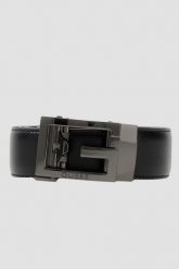 GUESS Czarny męski pasek Pant Belt H35, Rozmiar M. Czarne paski Guess, z aplikacjami, z jeansu, eleganckie. Za 349.99 zł.