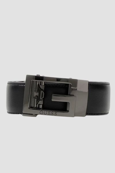 GUESS Czarny męski pasek Pant Belt H35, Rozmiar M. Czarne paski Guess, z aplikacjami, z jeansu, eleganckie. Za 349.99 zł.