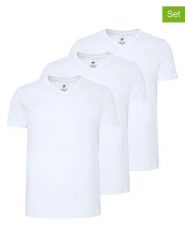 Polo Sylt Koszulki (3 szt.) w kolorze białym rozmiar: XL. Białe koszulki polo Polo Sylt, xl, bez wzorów, bez kołnierzyka, bez ramiączek. Za 79.03 zł.