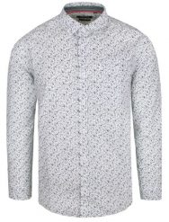 Koszula Weekendowa Pioneer - Biało-Czarna w Geometryczny Wzór. Szare koszule PIONEER, na lato, l, bez wzorów, z bawełny, bez kołnierzyka, bez ramiączek. Za 185.00 zł.