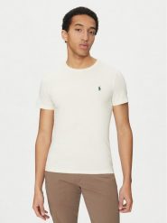 Polo Ralph Lauren T-Shirt 710671438421 Écru Slim Fit. Koszulki polo Polo Ralph Lauren, m, bez wzorów, z bawełny, bez kołnierzyka, bez ramiączek. Za 209.99 zł.