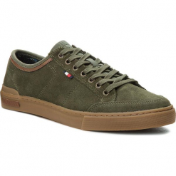 Tenisówki TOMMY HILFIGER - Core Suede Lace Up S FM0FM01898 Olive Night 010. Trampki marki Cropp. W wyprzedaży za 359.00 zł.