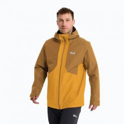 Kurtka 3w1 męska Jack Wolfskin Stonetrail 3In1. Żółte kurtki Jack Wolfskin, m, bez wzorów, z materiału, bez kaptura. Za 1,059.00 zł.