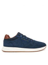 Tommy Hilfiger Sneakersy Premium Suede Hybrid FM0FM05690 Granatowy. Niebieskie buty sportowe casual Tommy Hilfiger, bez wzorów, ze skóry, bez zapięcia. Za 619.99 zł.