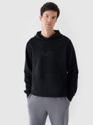 4F Bluza dresowa nierozpinana z kapturem męska - czarna XXL. Czarne bluzy z kapturem 4F, m, bez wzorów, z bawełny, z kapturem. W wyprzedaży za 99.99 zł.