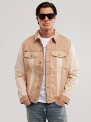 Kurtka męska jeansowa Charlie 001. Brązowe kurtki BIG STAR, l, bez wzorów, z denimu, bez kaptura. W wyprzedaży za 229.99 zł.