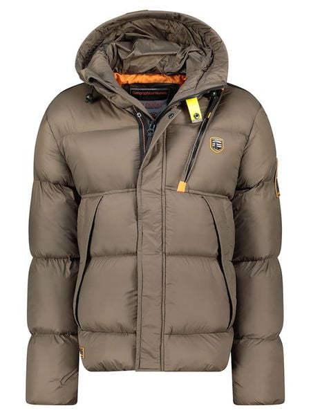 Geographical Norway Kurtka pikowana "Bodir" w kolorze szarobrązowym rozmiar: L. Brązowe kurtki Geographical Norway, l, bez wzorów, bez kaptura. Za 206.42 zł.