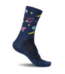 Skarpety Kolarskie LUXA Cosmos. Niebieskie skarpety LUXA, bez wzorów, z elastanu. Za 49.90 zł.