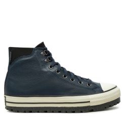 Trzewiki Converse. Niebieskie botki sznurowane Converse, bez wzorów, bez obcasa, bez zapięcia. Za 569.99 zł.