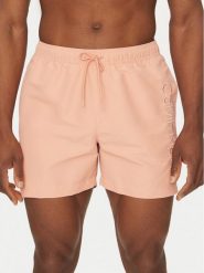 Calvin Klein Swimwear Szorty kąpielowe KM0KM01166 Koralowy Regular Fit. Pomarańczowe kąpielówki Calvin Klein Swimwear, l, bez wzorów, z syntetyku. Za 189.99 zł.