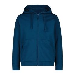 Bluza z kapturem CMP Luca. Niebieskie bluzy z kapturem CMP, xl, bez wzorów, z bawełny, z kapturem. Za 253.00 zł.