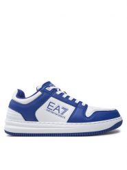 EA7 Emporio Armani Sneakersy X8X189 XK404 M563 Niebieski. Niebieskie buty sportowe casual EA7 Emporio Armani, bez wzorów, ze skóry, bez zapięcia. Za 399.99 zł.