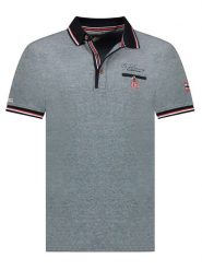 Geographical Norway Koszulka polo "Kblended" w kolorze szarym rozmiar: M. Szare koszulki polo sportowe Geographical Norway, m, bez wzorów, z bawełny, bez kołnierzyka, bez ramiączek. Za 96.60 zł.