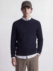 Jack & Jones Sweter w kolorze granatowym rozmiar: XXL. Niebieskie swetry nierozpinane Jack & Jones, xxl, bez wzorów, z bawełny, bez kołnierzyka, bez ramiączek. Za 114.95 zł.