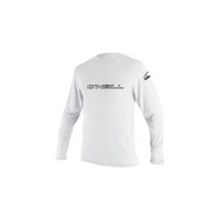 Koszulka do sportów wodnych ONEILL Basic Skins długi rękaw. Białe bluzki z długim rękawem O'Neill, bez wzorów, bez kołnierzyka, bez ramiączek. Za 201.00 zł.