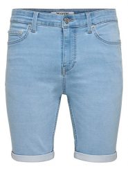 ONLY & SONS Szorty dżinsowe "Onsply" w kolorze błękitnym rozmiar: S. Niebieskie szorty Only & Sons, s, bez wzorów, z jeansu, klasyczne. Za 78.84 zł.