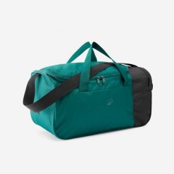 Torba sportowa Kipsta Essential 20 l. Czarne torby na ramię Decathlon, bez wzorów, z materiału, na ramię, małe, bez dodatków. Za 24.99 zł.