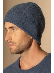 Perfect Cashmere Kaszmirowa czapka "Popi" w kolorze niebieskim rozmiar: onesize. Niebieskie czapki zimowe Perfect Cashmere, bez wzorów, z kaszmiru. Za 143.99 zł.