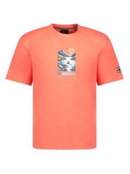 Geographical Norway Koszulka "Jembark" w kolorze koralowym rozmiar: 3XL. Czerwone bezrękawniki Geographical Norway, xl, bez wzorów, z bawełny, bez kołnierzyka, bez ramiączek. Za 60.95 zł.