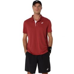 Polo Asics Court. Brązowe koszulki polo ASICS, bez wzorów, bez kołnierzyka, bez ramiączek. Za 188.00 zł.