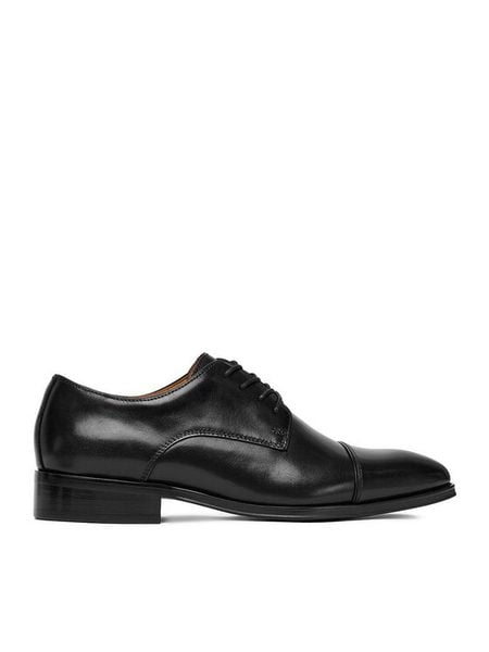 Gino Rossi Półbuty CEO-FELICE-01 125AM Czarny. Czarne eleganckie półbuty Gino Rossi, bez wzorów, ze skóry, bez obcasa, bez zapięcia. Za 379.99 zł.