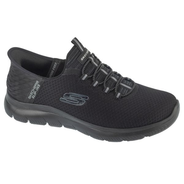 Buty sportowe Sneakersy męskie, Slip-Ins Summits - High Range. Czarne buty sportowe casual Skechers, bez wzorów, bez zapięcia. Za 329.99 zł.