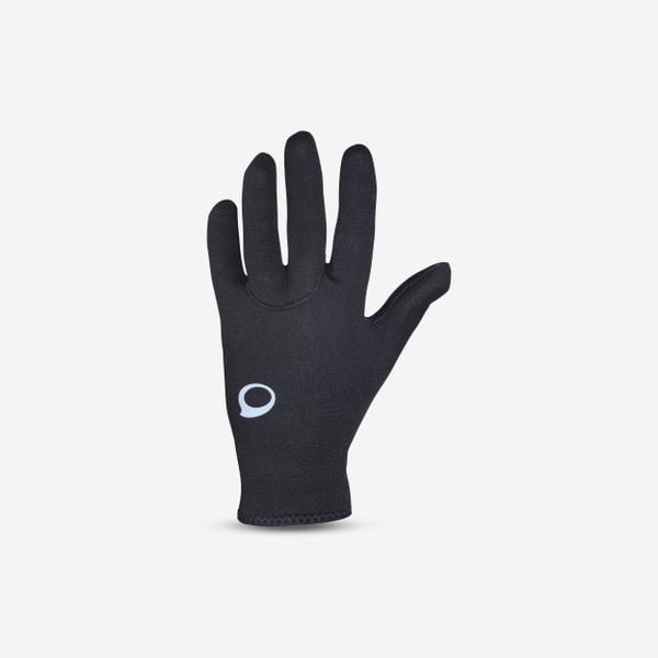 Rękawiczki nurkowe Subea SCD z neoprenu 2 mm. Czarne rękawiczki Decathlon, na jesień, bez wzorów, z materiału. Za 49.99 zł.