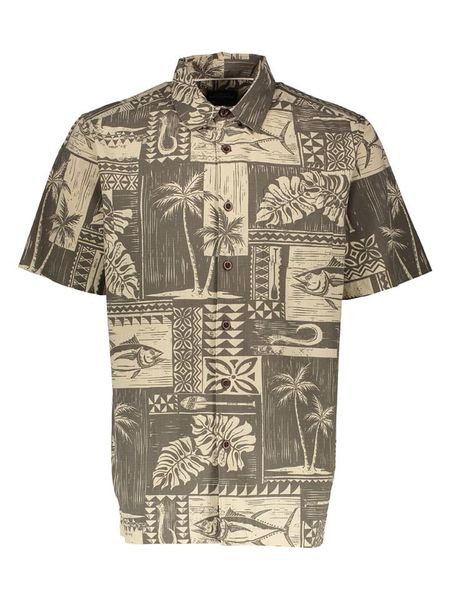 Quiksilver Koszula "Tuna Palm" - Regular fit - w kolorze beżowym rozmiar: L. Brązowe koszule Quiksilver, l, bez wzorów, bez kołnierzyka, bez ramiączek. Za 143.17 zł.