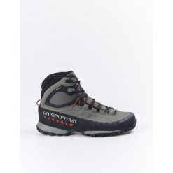 Buty trekkingowe męskie La Sportiva La Tx 5 Gtx Nubuckleder. Szare buty trekkingowe La Sportiva, bez wzorów, z materiału, bez zapięcia, trekkingowe. Za 941.22 zł.