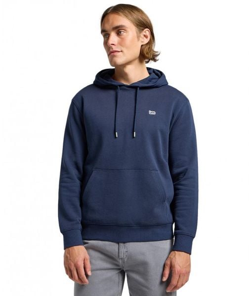 MESKA BLUZA LEE PLAIN HOODIE MOOD INDIGO 112363881. Niebieskie bluzy Lee, m, bez wzorów, bez kaptura. Za 209.99 zł.