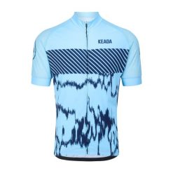 Męska koszulka rowerowa z krótkim rękawem – Signal Four. Niebieskie odzież kompresyjna KEADA SPORTS, m, bez wzorów, na fitness i siłownię. Za 332.00 zł.