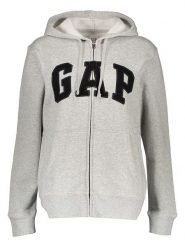 GAP Bluza w kolorze jasnoszarym rozmiar: XS. Szare bluzy GAP, xs, bez wzorów, bez kaptura. Za 91.77 zł.
