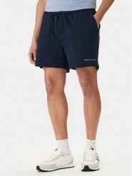 Tommy Jeans Szorty sportowe Contrast Linear DM0DM22697 Granatowy Regular Fit. Niebieskie krótkie spodenki sportowe Tommy Jeans, m, bez wzorów, z bawełny. Za 209.99 zł.