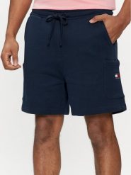 Tommy Jeans Szorty sportowe Badge DM0DM18479 Granatowy Regular Fit. Niebieskie krótkie spodenki sportowe Tommy Jeans, m, bez wzorów, z bawełny. Za 169.99 zł.