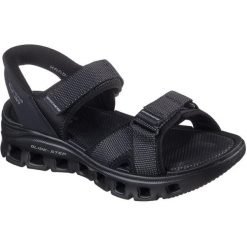Sandały męskie Skechers Glide step Pro Sandal salvoe. Czarne sandały Skechers, z materiału, bez zapięcia. Za 490.00 zł.