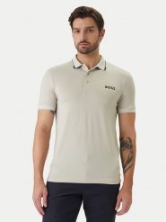 BOSS Polo Paul Pro 50506203 Beżowy Slim Fit. Brązowe koszulki polo Boss, m, bez wzorów, z syntetyku, bez kołnierzyka, bez ramiączek. Za 499.99 zł.