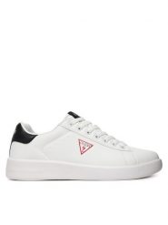 Guess Sneakersy FMJYUK ELE12 Biały. Białe buty sportowe casual Guess, z aplikacjami, ze skóry, bez zapięcia. Za 499.99 zł.