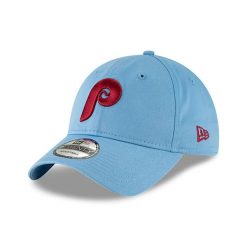 Czapka z daszkiem Phillie MLB Core Classic 2 0. Niebieskie czapki z daszkiem New Era, bez wzorów, z materiału. Za 119.70 zł.