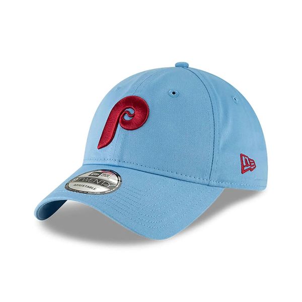 Czapka z daszkiem Phillie MLB Core Classic 2 0. Niebieskie czapki z daszkiem New Era, bez wzorów, z materiału. Za 119.10 zł.