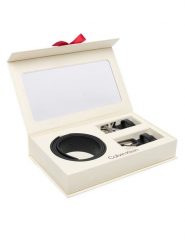 Calvin Klein Pasek Męski Belt Gift Set LV04D0009G Czarny. Czarne paski CALVIN KLEIN, bez wzorów, ze skóry. Za 409.99 zł.