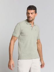 No Excess Koszulka polo w kolorze jasnozielonym rozmiar: XL. Zielone koszulki polo No Excess, xl, bez wzorów, bez kołnierzyka, bez ramiączek. Za 82.64 zł.