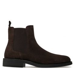 Sztyblety Gant. Brązowe botki sznurowane GANT, bez wzorów, bez obcasa, bez zapięcia. Za 799.99 zł.