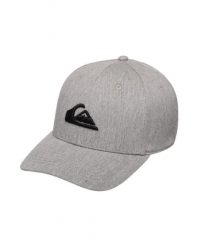 Czapka dla Mężczyzn DECADES Szary. Szare czapki z daszkiem Quiksilver, bez wzorów, z bawełny. Za 94.99 zł.