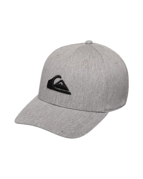 Czapka dla Mężczyzn DECADES Szary. Szare czapki z daszkiem Quiksilver, bez wzorów, z bawełny. Za 94.99 zł.
