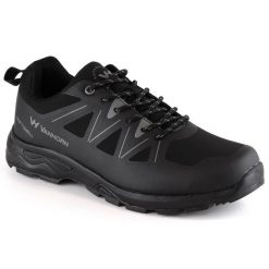 Buty trekkingowe Vanhorn M WOL169 czarne. Czarne trekkingi bez wzorów, z materiału, bez zapięcia. W wyprzedaży za 239.49 zł.