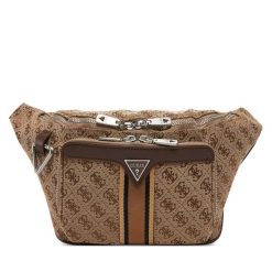 Saszetka nerka Guess. Brązowe saszetki i nerki Guess, z aplikacjami. Za 459.99 zł.