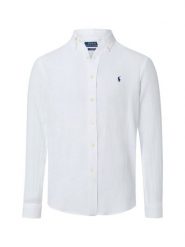 Polo Ralph Lauren Męska koszula lniana Mężczyźni Regular Fit len biały, L. Białe koszule Polo Ralph Lauren, l, bez wzorów, ze lnu, bez kołnierzyka, bez ramiączek. Za 819.95 zł.